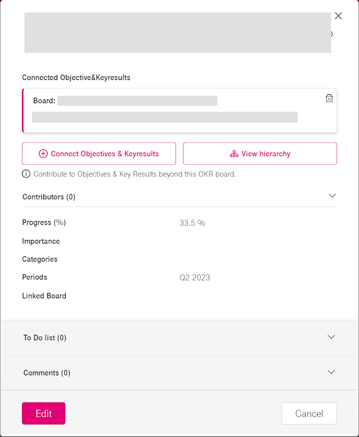 OKR Board: connecting objectives across teams