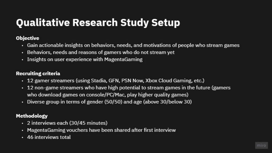 MagentaGaming: the research setup